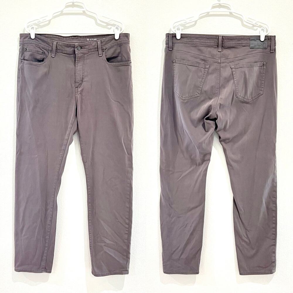G/FORE Grey Purple Straight Leg Chino Style Golf Pants Size 38/32